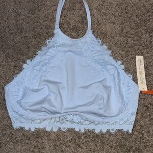 NWT Colsie Blue Lace Halter Bralette Intimates